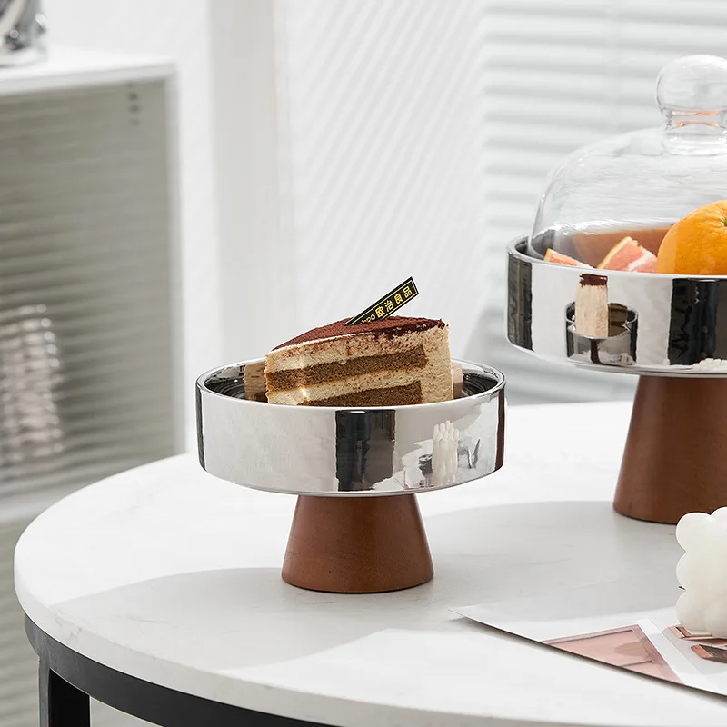 Nordic ins snacks, candies, tasting trays, cakes, snacks, high-footed fruit plates, living room porch, solid wood storage box