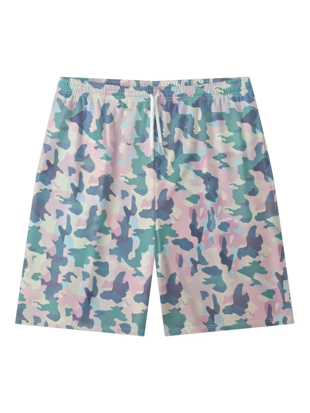 Colorful Camouflage Printed Urban Style Shorts Summer Essential Cool Chic Beachwear Streetwear Couple All-Match Plus Size 9XL