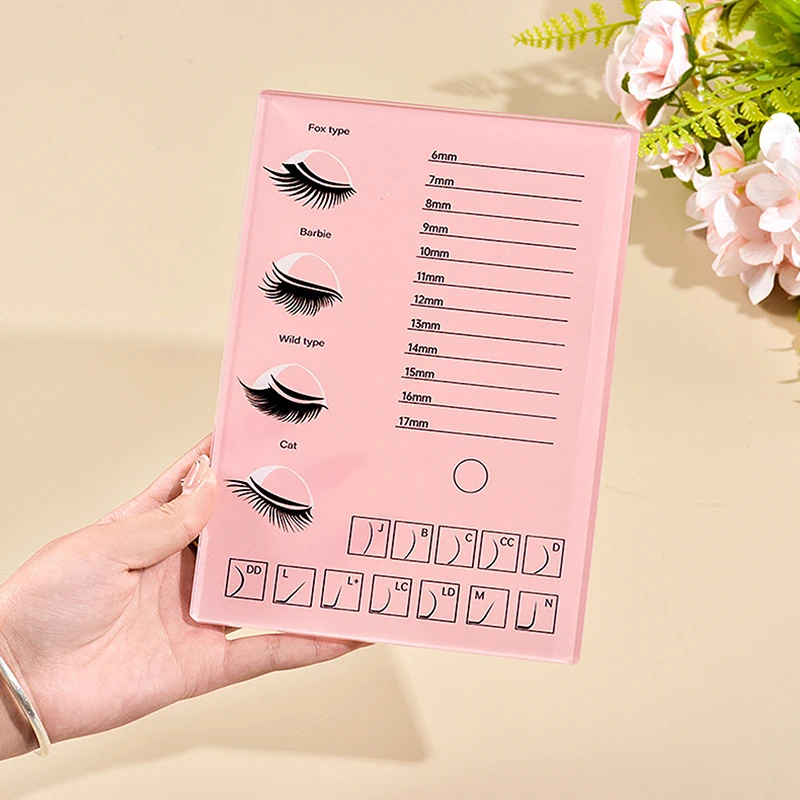 Acrylic False Eyelash Display Board Grafting Eyelash Table Eyelash Extension Scale Plate Tray Glue Pallet Board Stand Pad