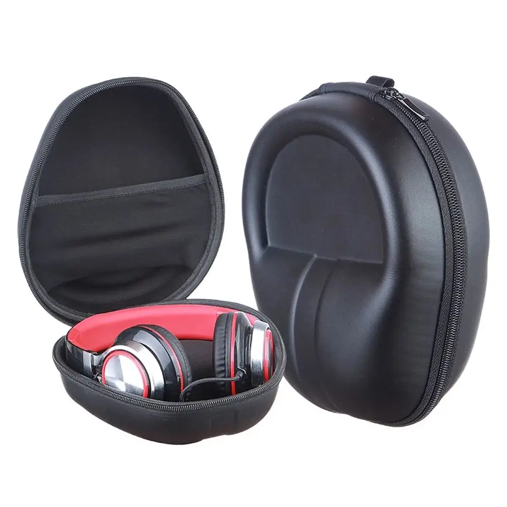 Black Headset Box Earphone Hard Case Hard Shell Case Earphone Case Hard Box Storage Bag Headphone Pouch Headphone Case