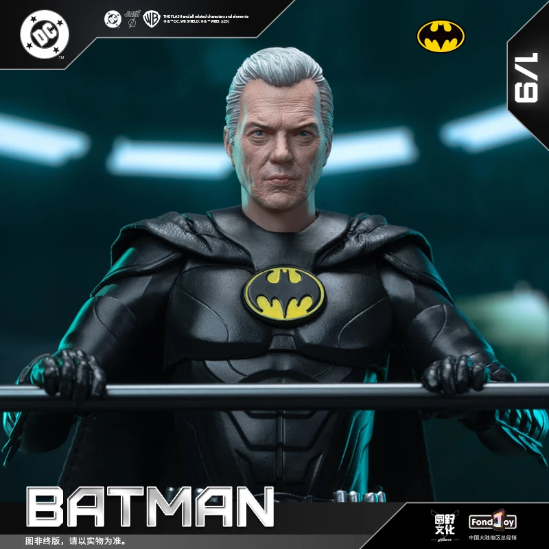 

19cm Fondjoy Michael Keaton Batman Action Figure 1/9 DC 2023 Keaton Realistic Human Head Sculpt Collectible Anime Model Toy Gift