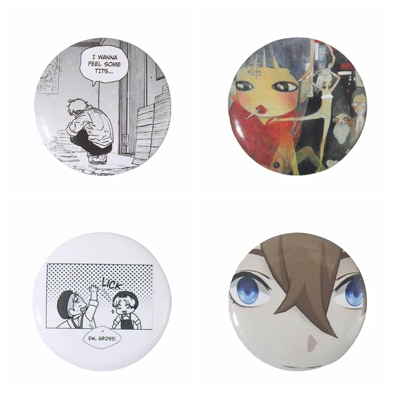 Anime characters Soft Button Pin I Wanna Feel Some Tits Metal Badge Lapel Pin Parts Gift For Friends lover Jewelry