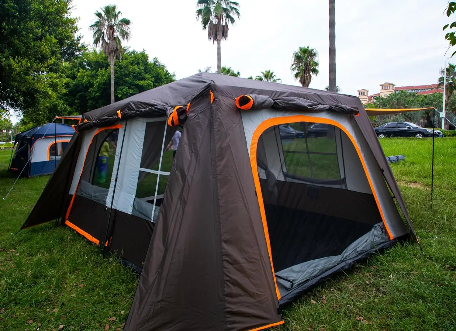 Tenda ao ar livre extra grande para 10-12 Pessoa, barracas de cabine da família, parede reta, impermeável, dupla camada, tenda grande para exterior