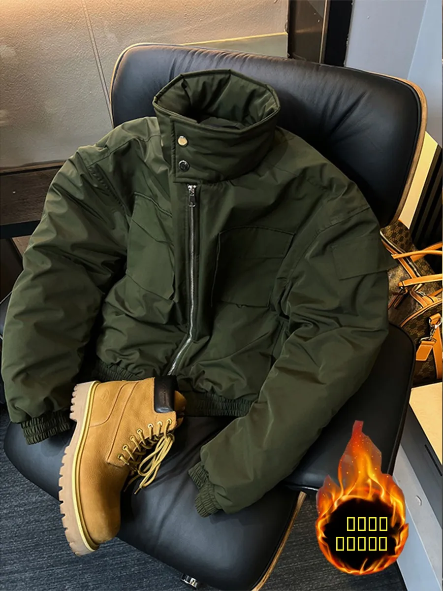 

Thiened Cotton Jaet Military een Light Dragoon Flight Training Coat Men's Winter Warm Workwear Cotton Outerwear