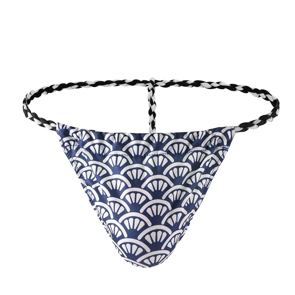 

Men Panties Sexy Print Briefs Underwear Erotic Thongs T-Back Low Rise G-Strings Gay Sissy Lingerie Bulge Pouch Underpants Trunks