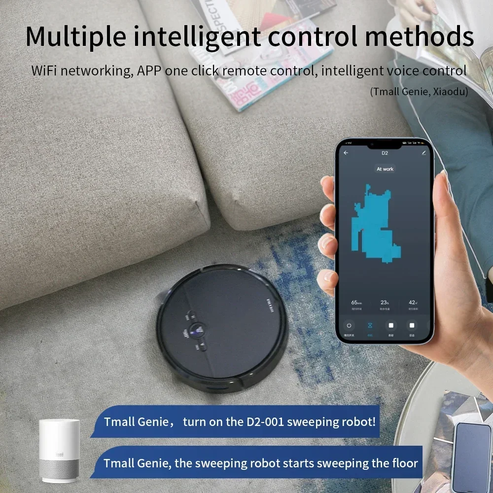 

New IN stock Tuya App Alex Control Robot Vacuum Cleaner With Wet Mopping Feature Auto-Charging Power Electric Sweeper Dry W