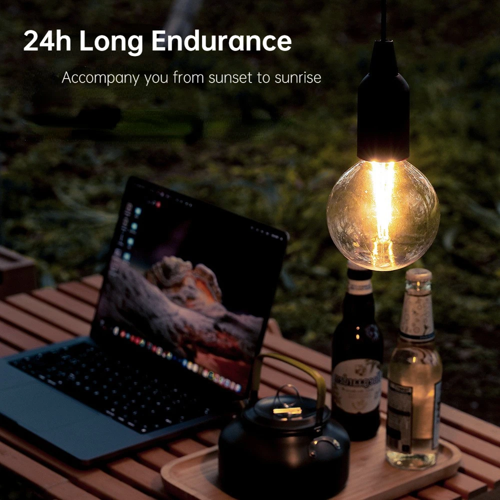 LED Camping Light USB Battery Charge Emergency Lamp Outdoor Hanging Tent Lantern Universal Saving Energy Bulb for Fishing/Travel