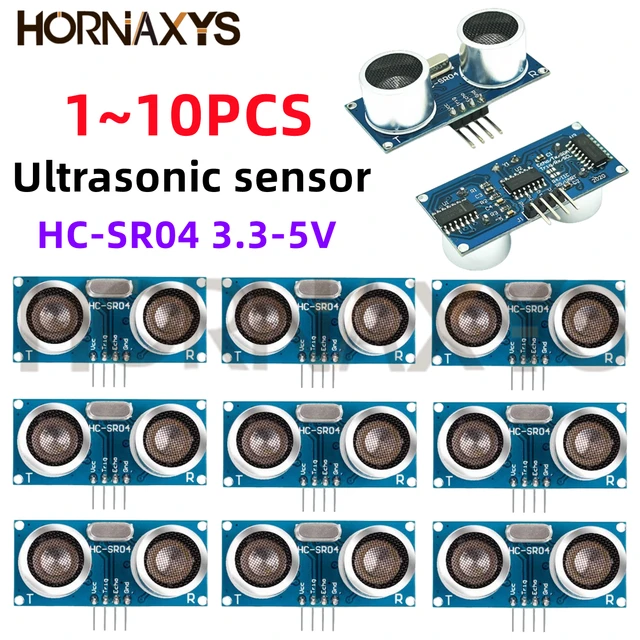 1-10 SZT./Czujnik ultradźwiękowy HC-SR04 HCSR04 Moduł wykrywania fal i pomiaru odległości HC SR04 Czujnik odległości 3.3V-5V