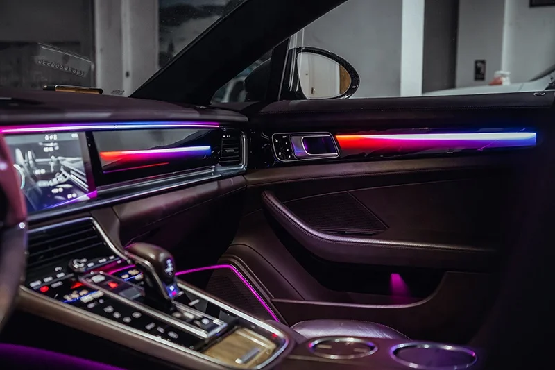 For Porsche Panamera Replacement 7 Colors Interior Atmosphere Light Ambient Light Door Contour Lights 2017-2024