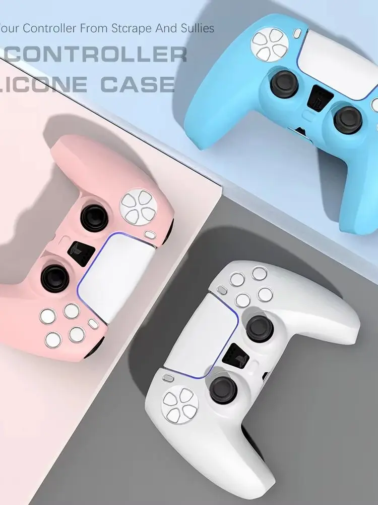 Housse de protection en silicone souple pour PS5, sensation confortable au toucher, support de manette, coque de protection pour manette Playstation5