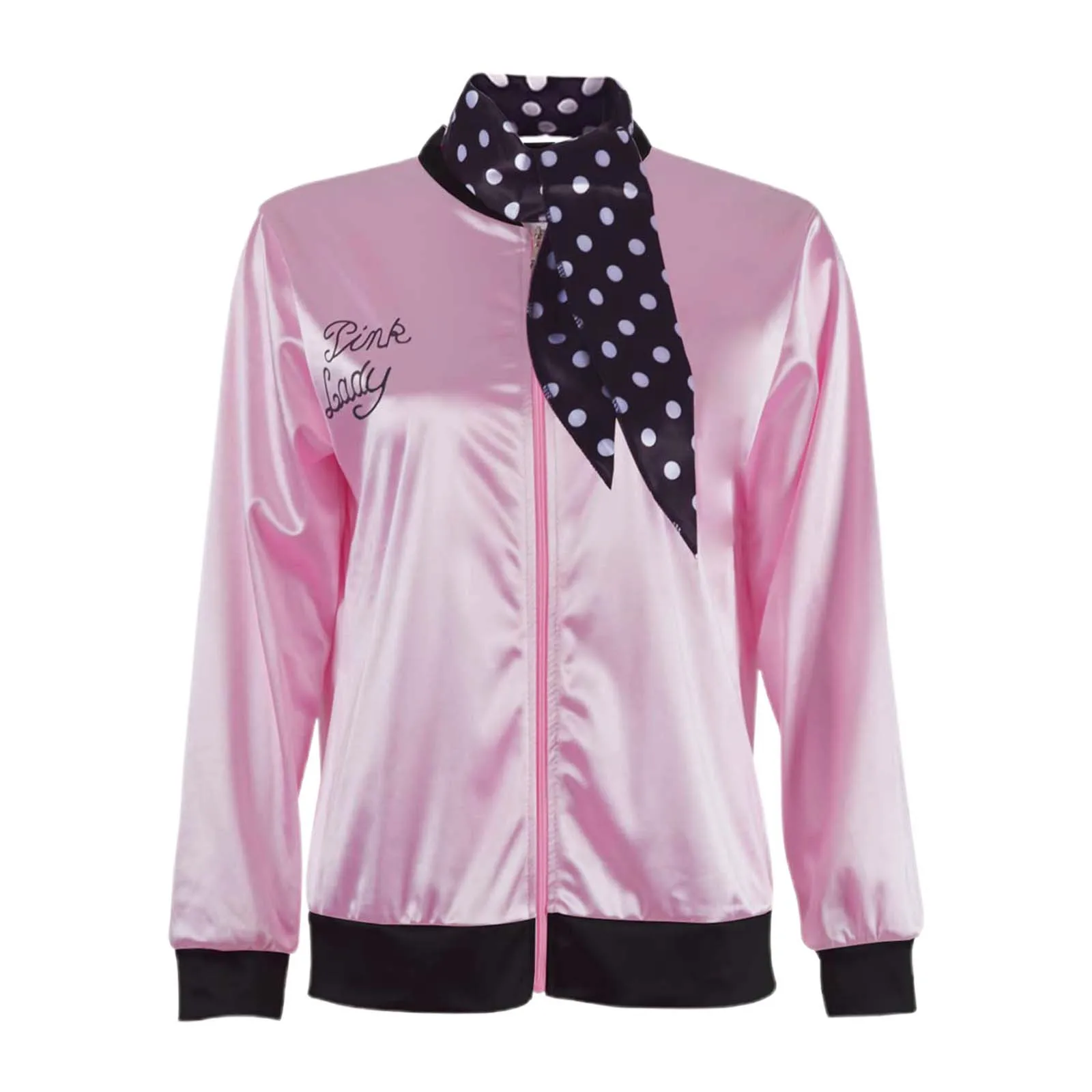 

Valentine'S Day Pink Ladies Grease Cosplay Costume Retro Jacket Fancy Cheerleader Women Girls Halloween Carnival Party Outfits
