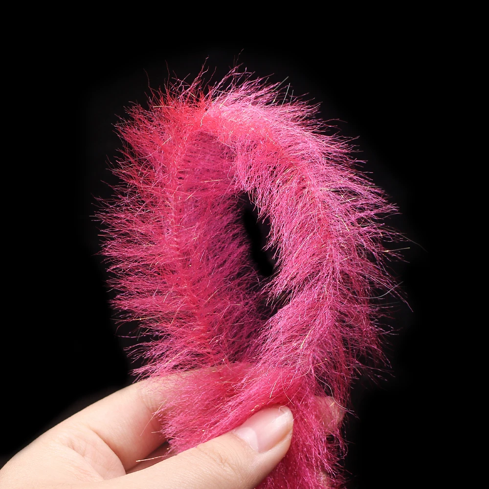 2 Stück 3/4"~3,5" Flash Dubbing Brush Fliegenbindematerial für Streamer, Minnow, Köderfische, Barsch, Hecht, Salzwasser-Angelköder – Detail 7