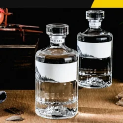 500ml Liquor Bottle Empty Bottle One Pound Thickened Transparent Sealed Transparent Glass Bottle Whiskey Bottle Vodka Bottle