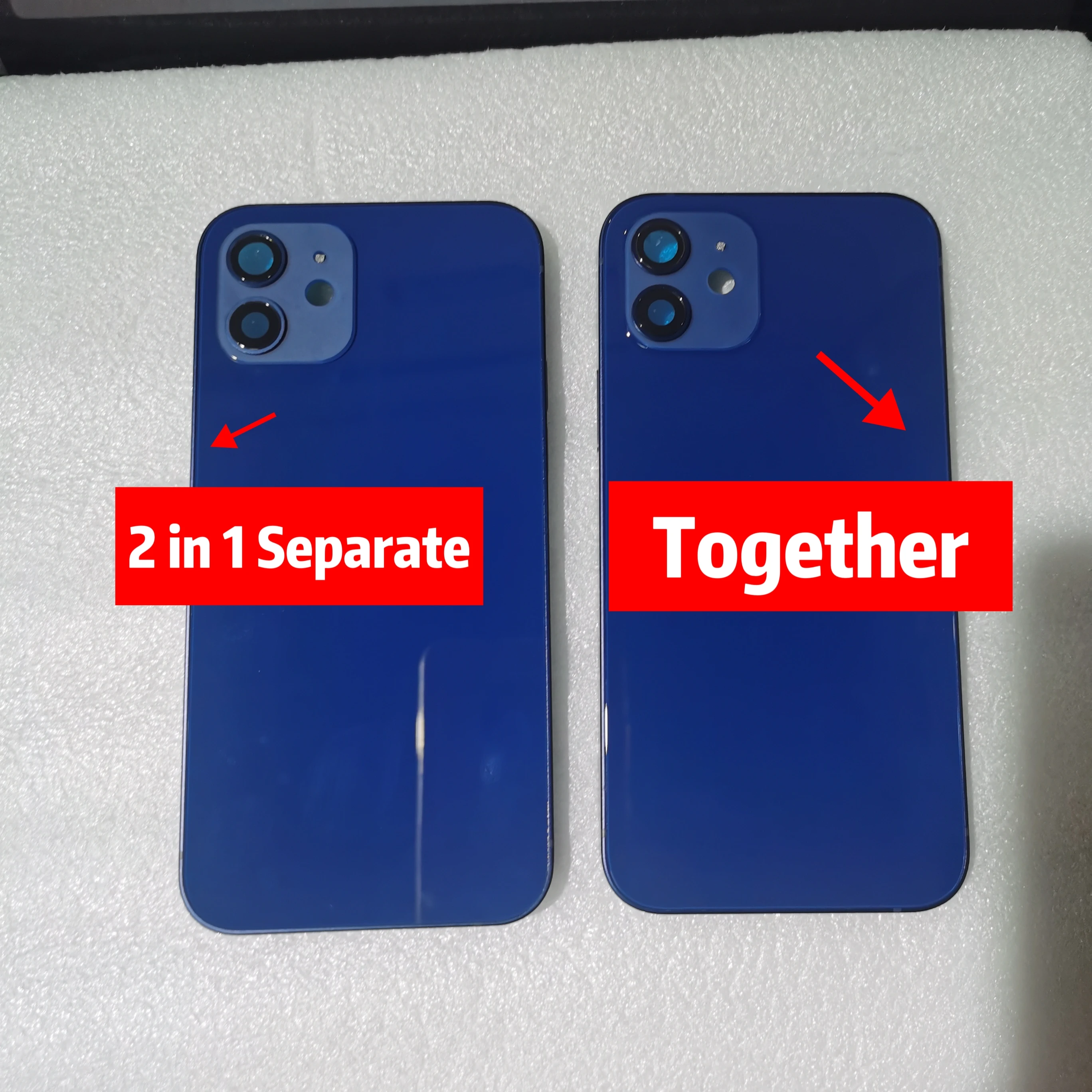 

Whole sale OEM 12 housing with together back glass,with Sapphire mirror,with button and sim tray,with magnet and mesh