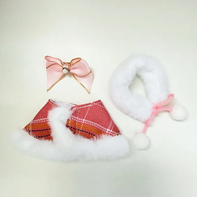 مجموعة الجيل الرابع Mini Labubu Heart Code Series Pearl Snow Ode، زي سلسلة مفاتيح قطيفة لطيفة لدمية الفينيل مقاس 10 سم (الملابس فقط)
