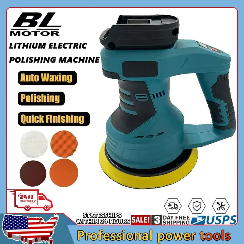 

8-скоростная беспроводная полировальная машина, аккумуляторная полировальная машина для автомобилей, электрический роторный инструмент, совместимый с аккумуляторами Makita 18V