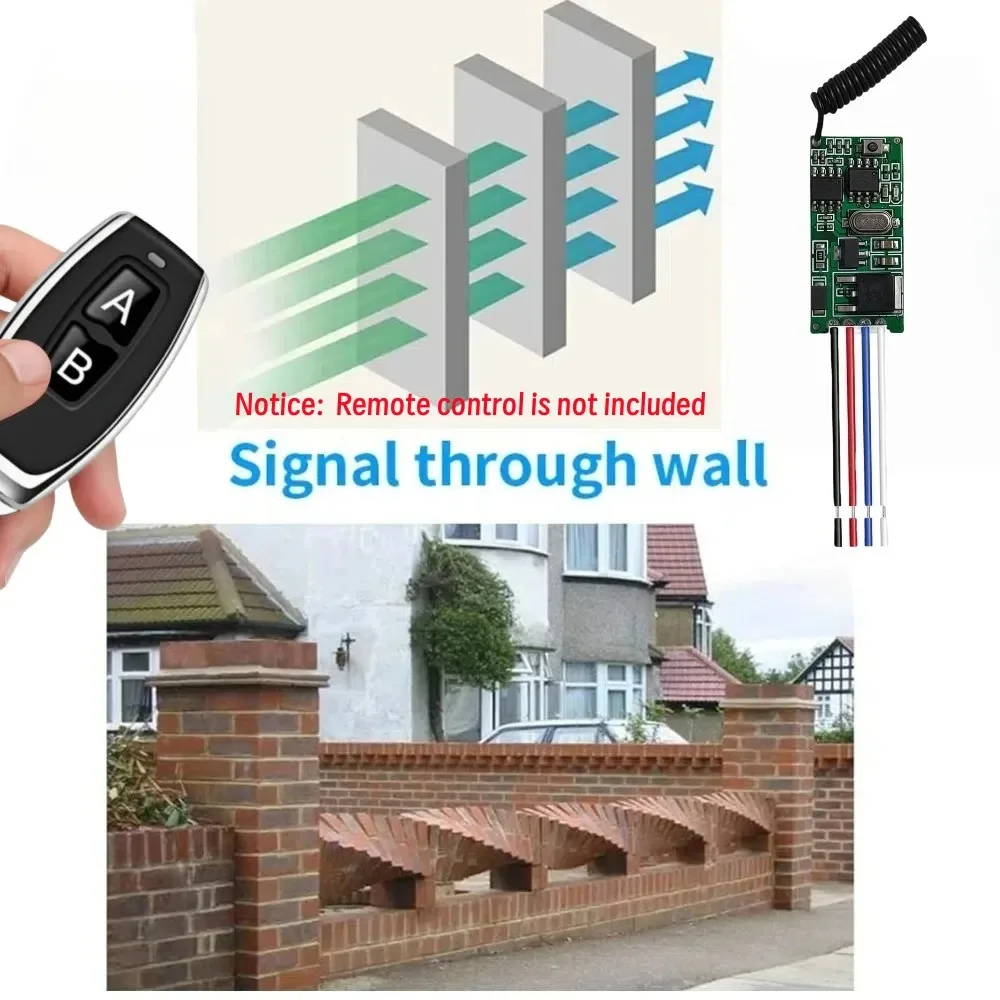 KEBIDU 10/20PCS 433MHz Wireless RF Remote Control DC 3.6V 12V 24V Mini Relay Receiver Wireless RF Remote Control Switch for LED