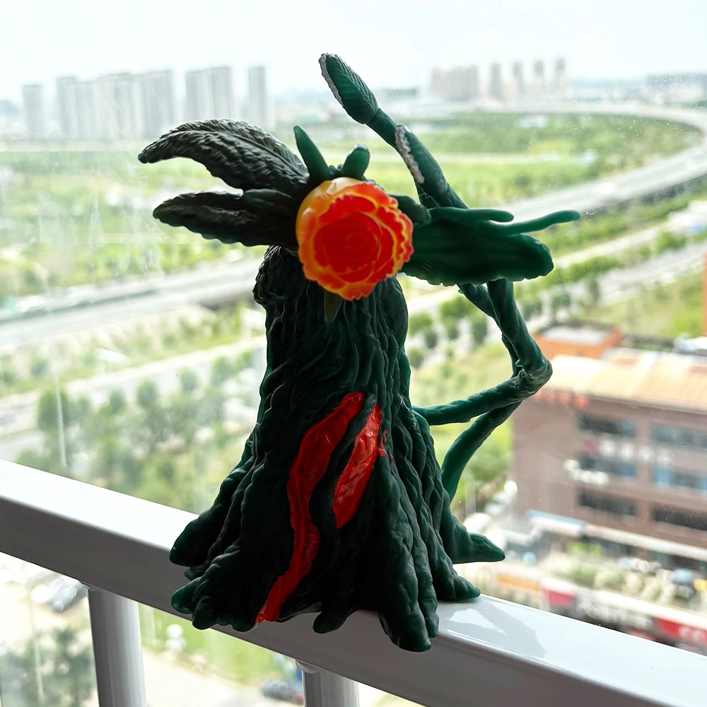 14CM Anime Biollante PVC figura de acción flor forma de bestia Godzilla hoja podrida monstruo niño juguete móvil conjunto