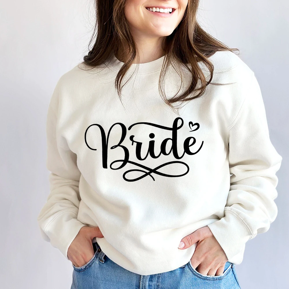 Bride & Maid of Honor Matching Women's Sweatshirt Proposal and Engagement Gift Casual Fashion Round Neck Pullover