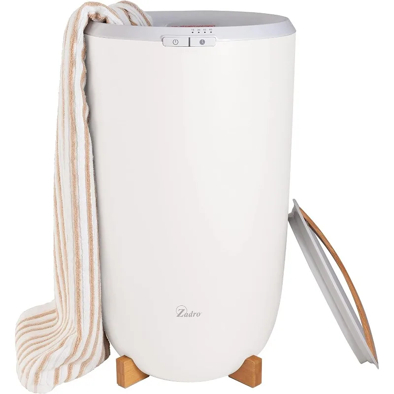 

Электрический подогреватель для полотенец Zadro Large Hot Towel Warmer Bucket Timer с таймером и автоматическим отключением для ванной комнаты и спа (белый)