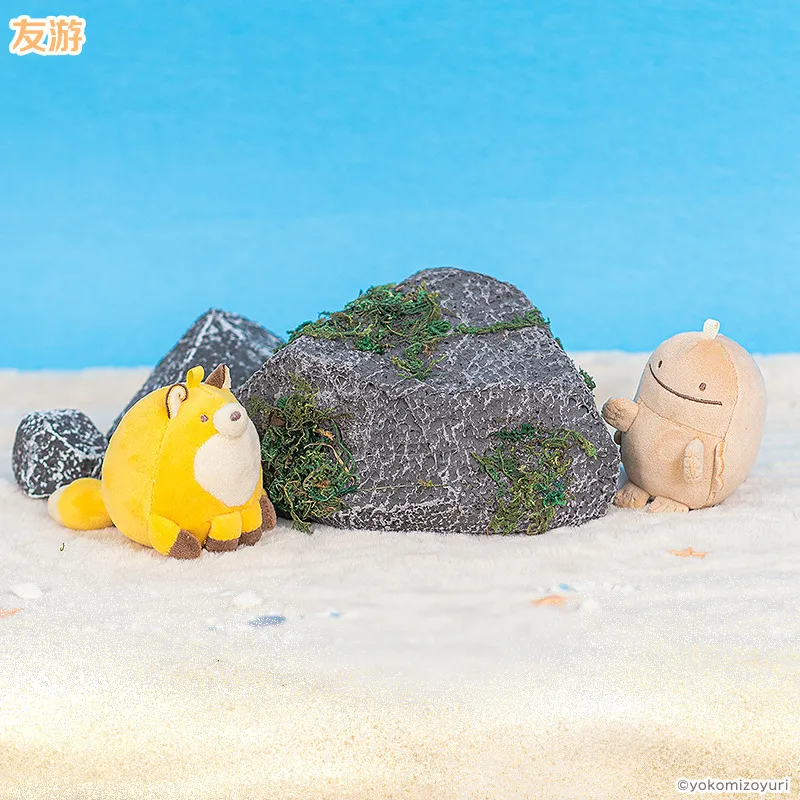 Kawaii Summer Sandy Beach Piccoli animali giocattoli di peluche Simpatico cartone animato Granchio Gamberetti Isola Volpe Lontra Pendenti Divertenti Portachiavi Borse Decor