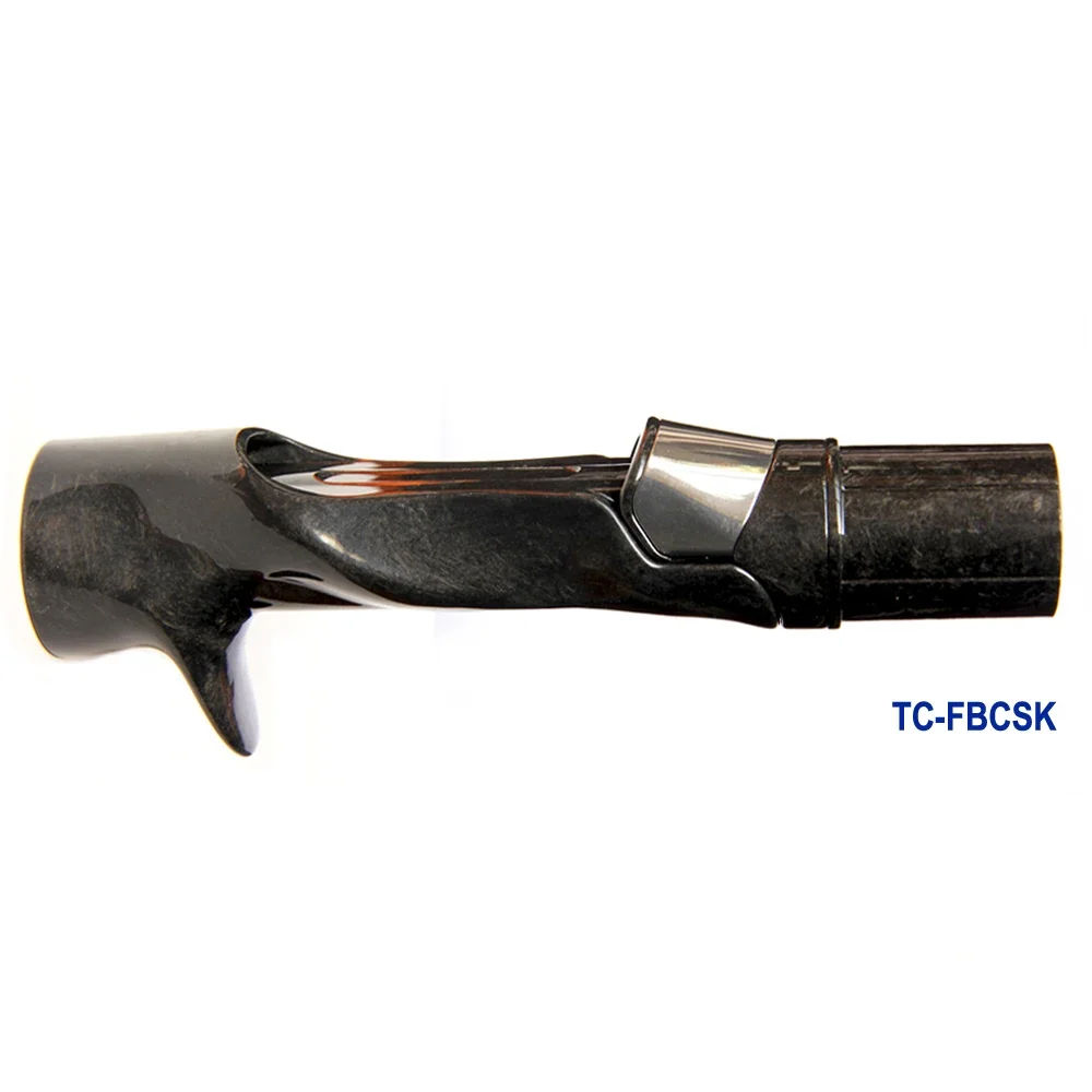 Fuji Copy Carbon Reel Seat for Casting FBCS and Spinning NHSS Hybrid Pipe Seat with Flat Back and Narrow Hump for Fishing Rod