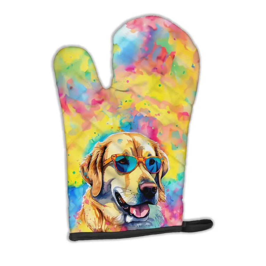 

Желтый лабрадор Hippie Dawg Варетка для духовки Термостойкая толстая варежка для духовки для горячих сковородок и духовки Кухонная варежка для защиты рук приготовления пищи B