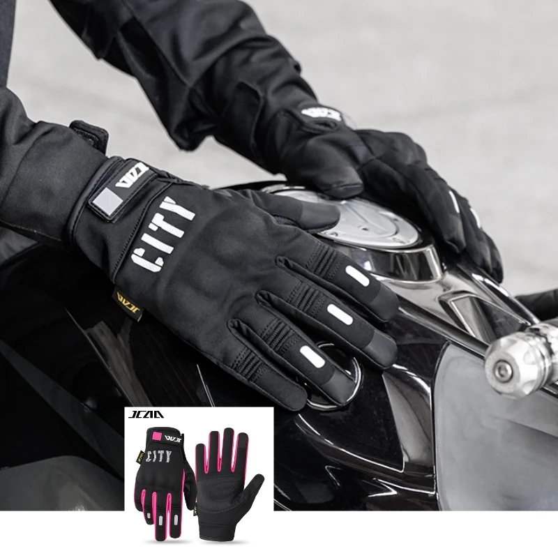 

Осенне-весенние уличные велосипедные перчатки, теплые нескользящие перчатки с сенсорным экраном, мотоциклетные перчатки для мужчин и женщин, черный/розовый
