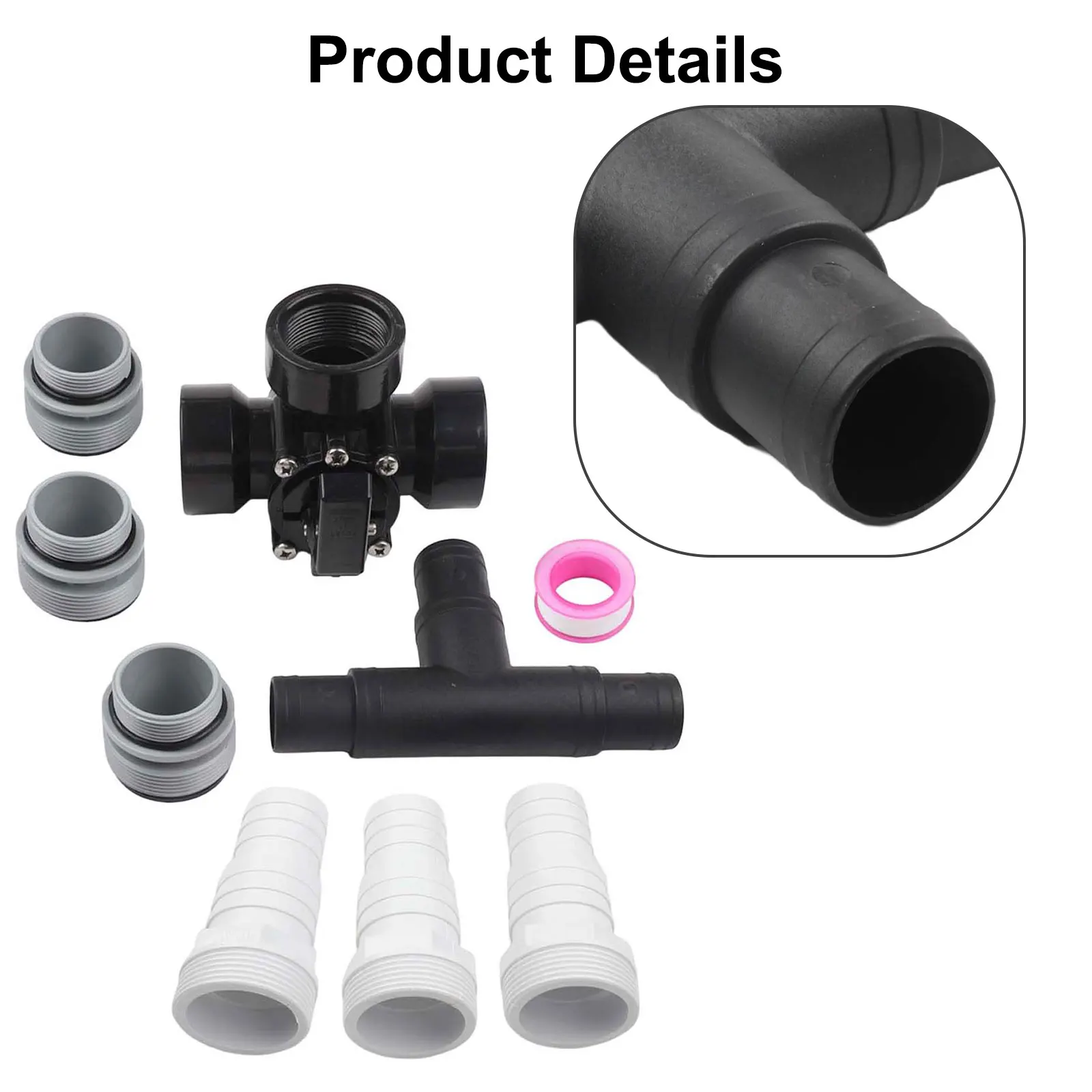

1 1 4 3 Way Pool Valve Exquisite Craftsmanship Long-lasting Performance Adjustable Stop Function For Pool Equipment