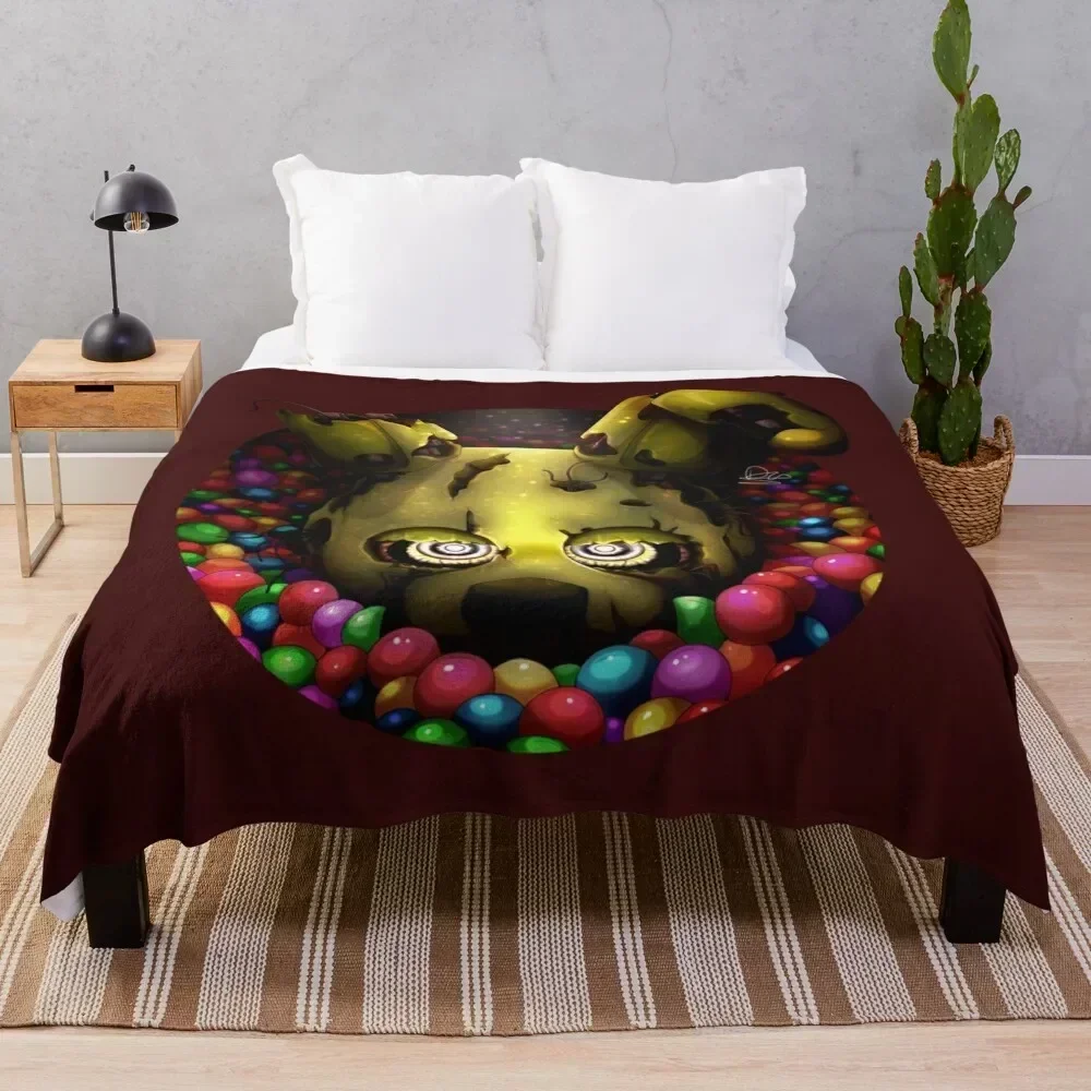 

Into the Pit but it's Springtrap REMASTERED Throw Blanket Bed valentine gift ideas Blankets