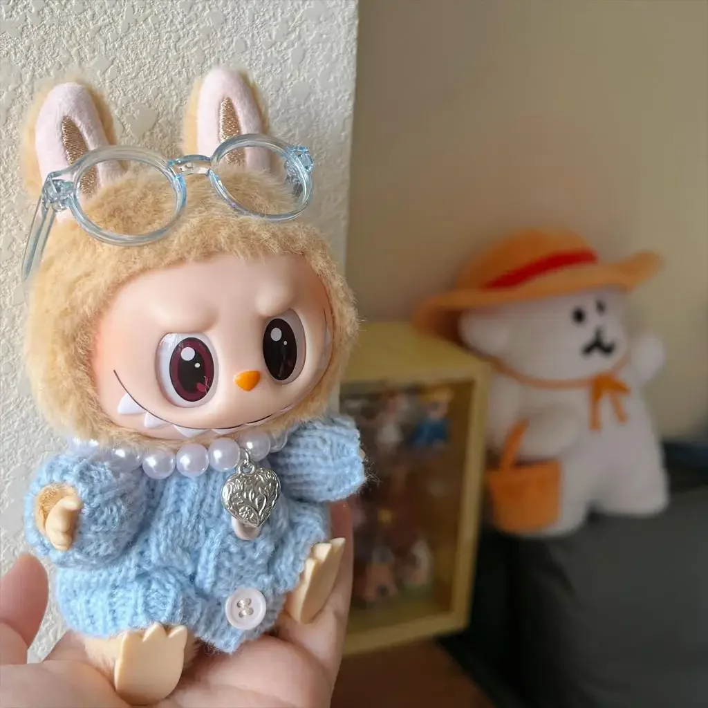 إكسسوارات ملابس الدمية لملابوبو، سترة حفلات الجلوس، ملابس النظارات، قلادة الخريف والشتاء، مجموعة لطيفة للسفر