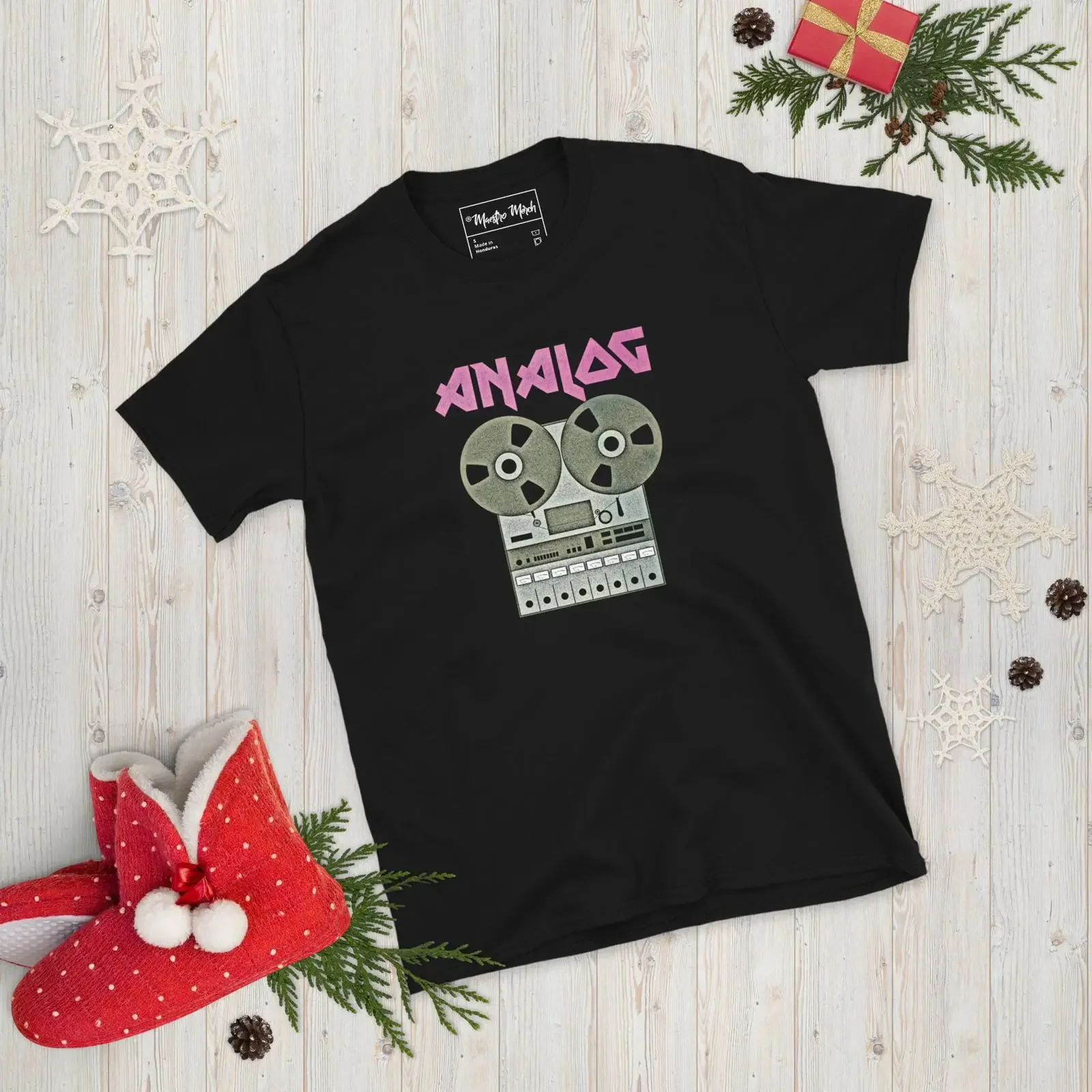 Analog Audio  T Shirt Reel to Music Producer Maker vintage Washed Slightly designer clothes Stretched graphic Comfortable homme