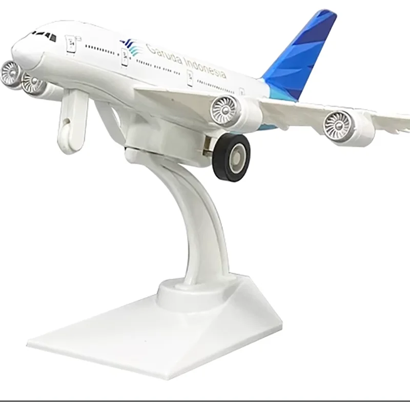 

Diecast 1:300 Scale Indonesian Plane A380 Alloy Simulation Collectible Aircraft Model Metal Miniatures Toys For Boy Gift