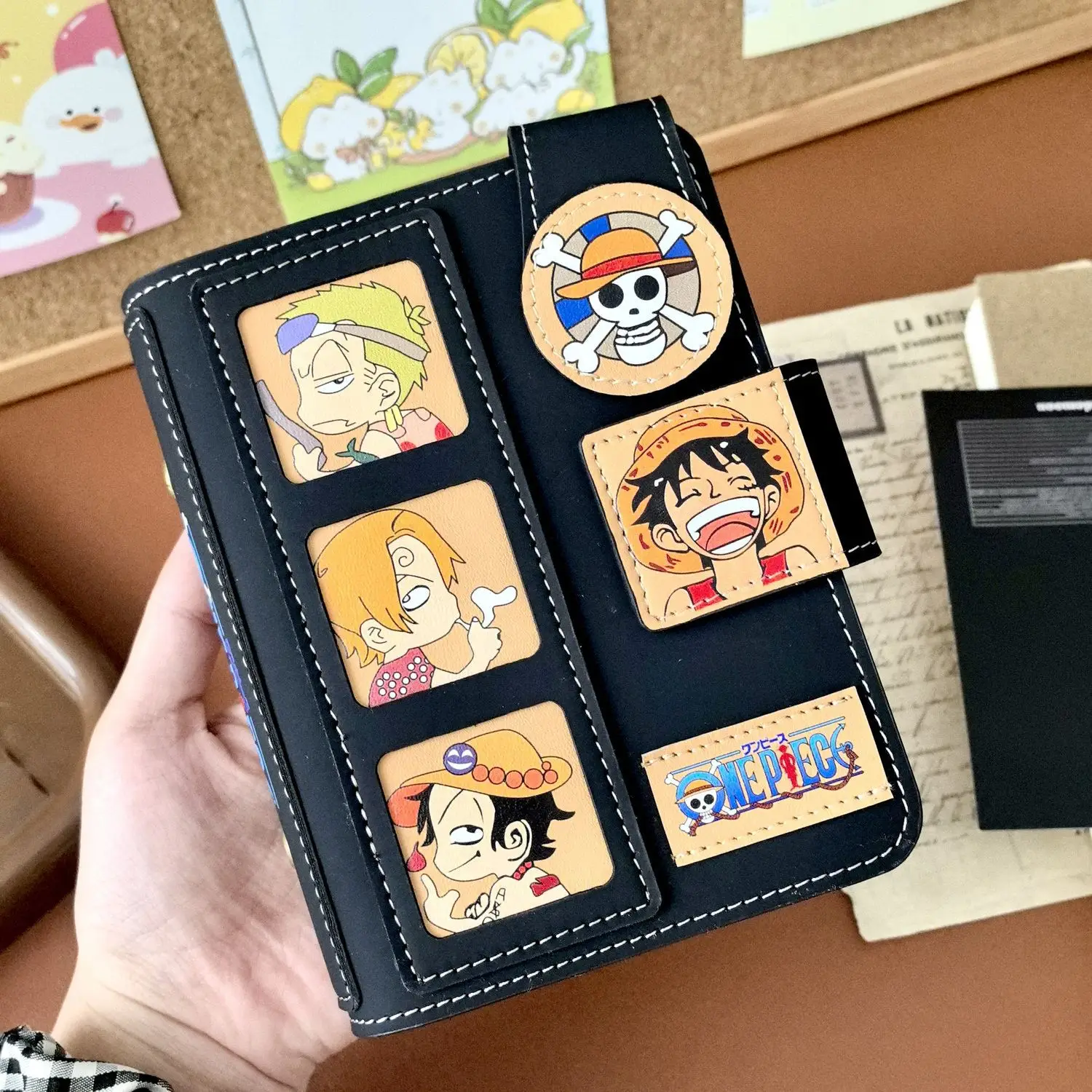 

Cartoon One Piece Luffy A7 Loose-Leaf Ledger Student Hand Ledger Notebook Zoro Pu Blank Notepad Diary Contains 60 Inner Pages