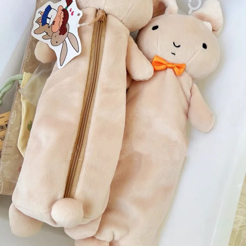 Japoński Śliczny Królik Crayon Shin Chan w Stylu Nini, Urocza Kreskówkowa Lalka Królik, Piórnik, Pluszowa Lalka, Pudełko na Artykuły Papiernicze, Prezent dla Dziewczynki, Zabawki