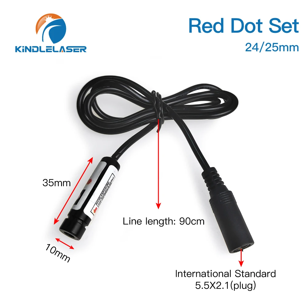 KINDLELASER ไดโอด Red Dot อุปกรณ์ตำแหน่ง DC 5V สำหรับ DIY Co2หัวตัดเลเซอร์