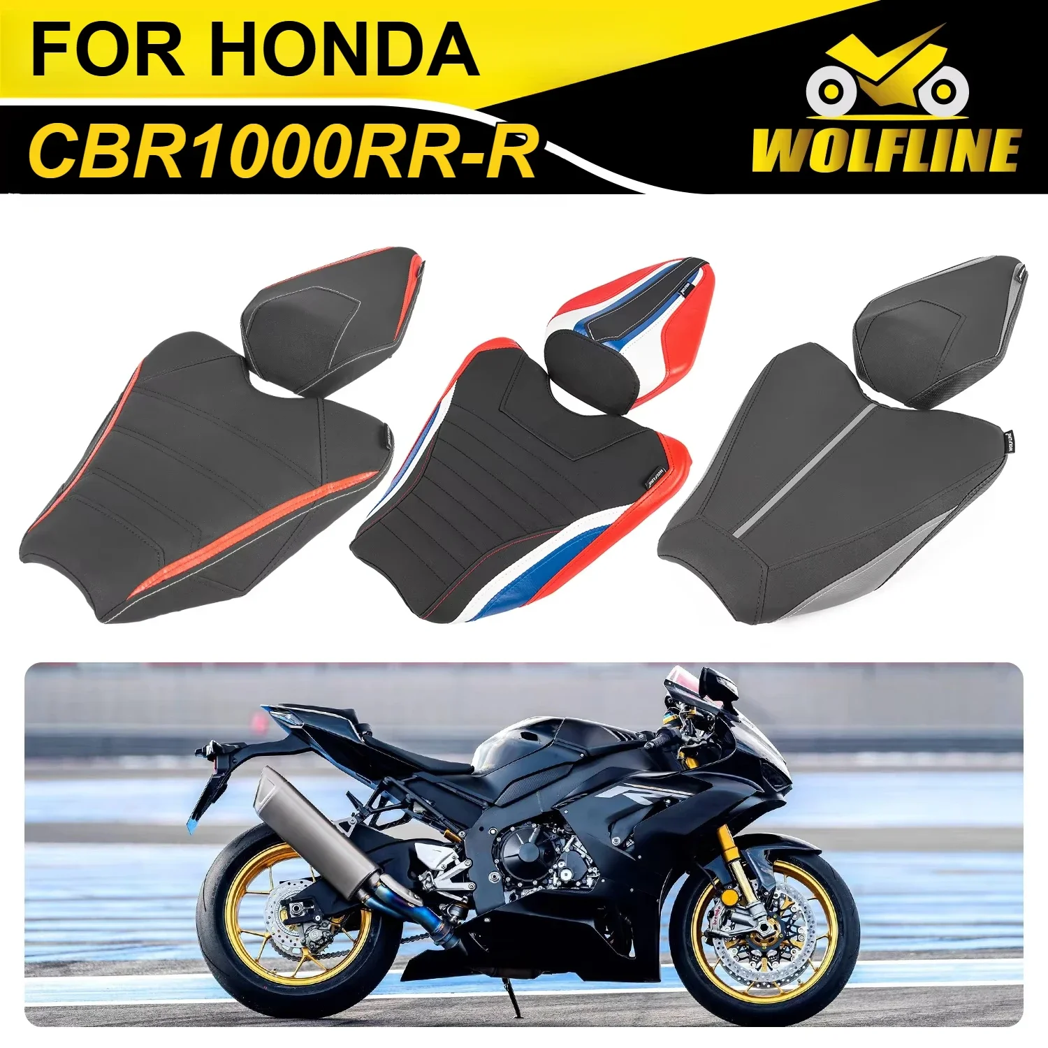 

WOLFLINE Front Rear Seat Pad Pillion Cushion for Honda CBR1000RR-R Fireblade / SP 2020-2025 2021 2022 2023 2024