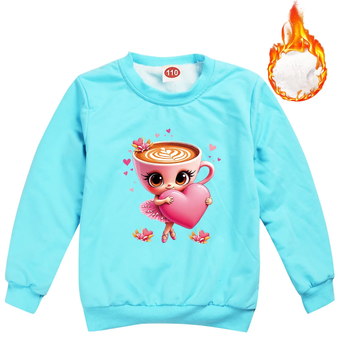 

Ballerina Capuccina Clothes Kids Funny Meme Italian Brainrot Hoodie Baby Girls Winter Warm Sweatshirt Children Thicken Outerwear
