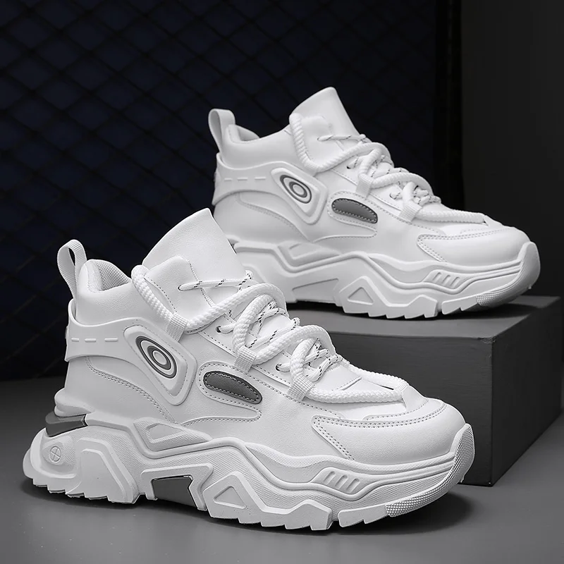 

Men's thick-sole high-top casual shoes Four seasons soft-sole non-slip outdoor sneakers Fashion youth Joker sports board shoes