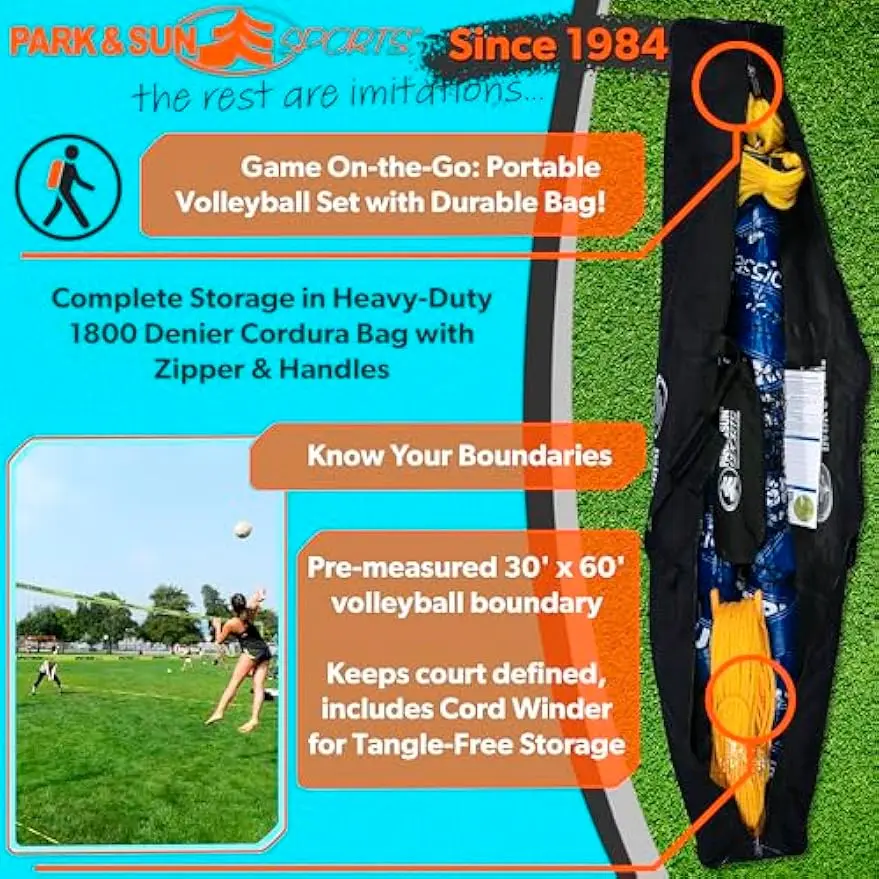 Adjustable Professional Outdoor Volleyball Net System with Quick Setup and Durable Aluminum Poles for All Skill Levels