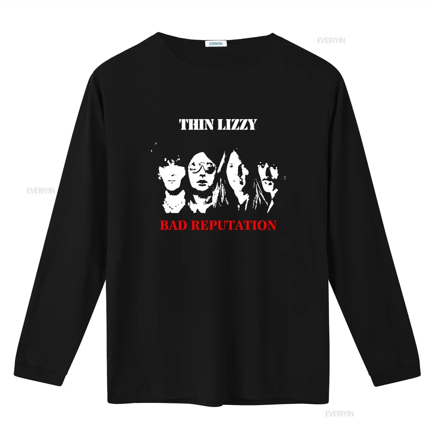 Thin Lizzy Bad Reputation T shirt Rock Band Inspired Design for Music Lovers vintage Washed designer clothes Stretched homme