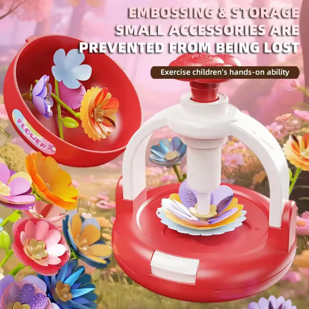 باقات زهور من القماش ألعاب يمكنك صنعها بنفسك مجموعات حرفية للأطفال-لعبة سوق الزهور بناء باقة الزهور هدايا الأنشطة التعليمية للفتيات الصغيرات #4