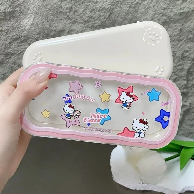 Hello Kitty Glasses Box Portable Student Stain Resistant Cute High Quality Transparent Pressure Resistant Glasses Box Wholesale - view 5