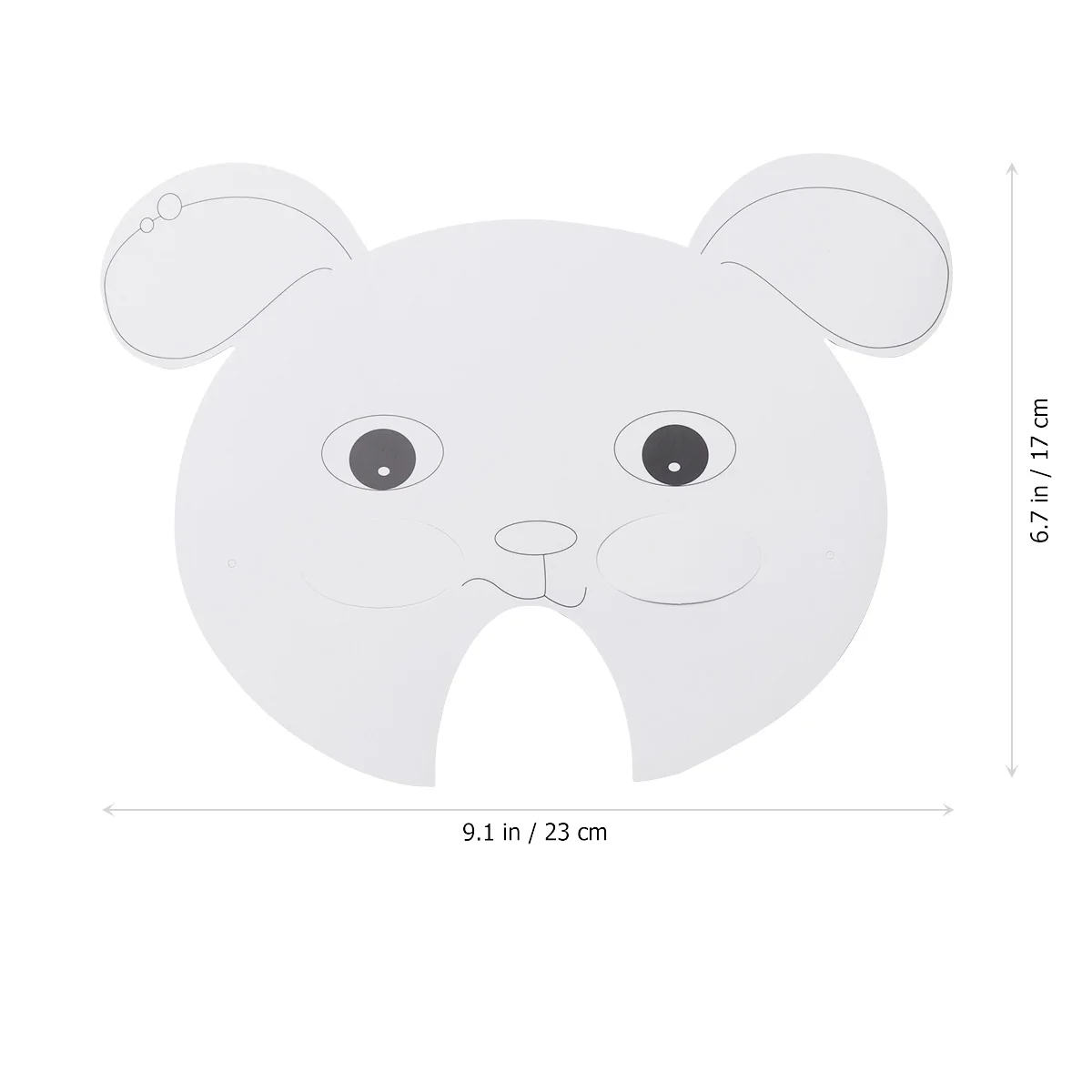 

15Pcs DIY Paper Animal Mask Set White Blank Masks Painting Craft Materials for Children Creativity Sensory Development