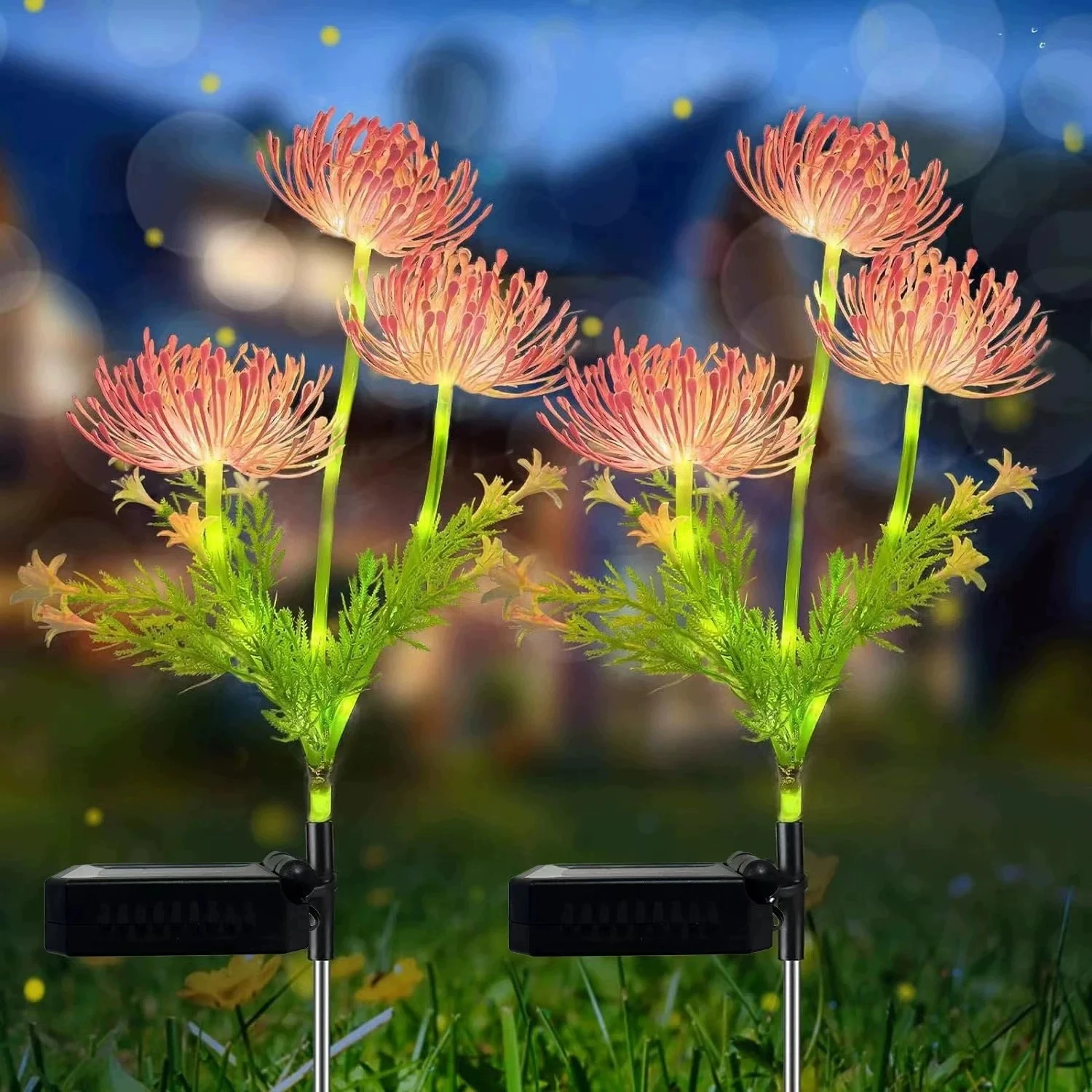 

Solar Lawn Lamp Red Magic Lily LED Ground Lights Eternal Flower Outdoor Patio Garden Simulation Wedding Holiday Home Decoration
