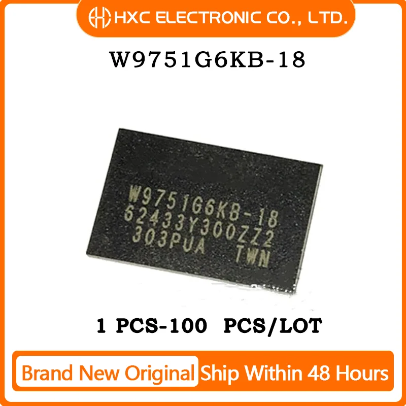 

1PCS/10PCS/50PCS/100PCS W9751G6KB-18 W9751G6KB BGA-84 Brand New Original IC CHIP