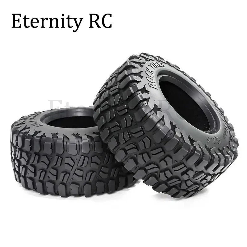 4pcs 136x56mm 2.6 inch KM3 Rubber Tire Wheel Tyre for 1/8 1/10 RC Crawler Car Axial SCX10 Wraith RR10 Capra TRX4 YK4082 4083