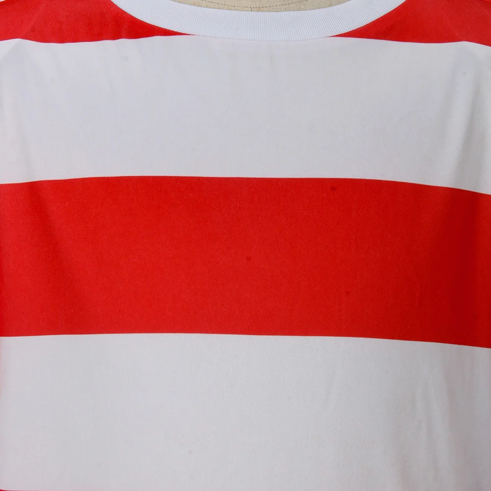 Wally Kostuum Voor Kinderen Waldo Wit Rood Gestreept Shirt Hoed Bril Pak Halloween Kerstfeest Cosplay Outfits