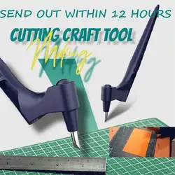 Utility Knife Tool com 360 aço lâmina rotativa DIY Craft Ferramentas de corte, escultura em madeira, Pen Art, cortador de segurança, papel