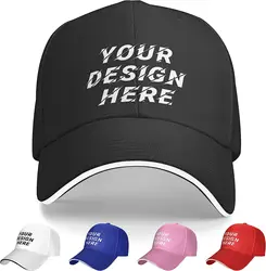 Custom Hats for Men Personalized Design Your Own Text Logo Adjustable Trucker Hat Customized Baseball Cap for Men Women